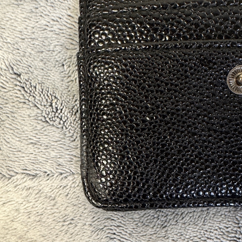 Jessica Simpson Black Pebbled Leather Cardholder - Picture 3 of 6